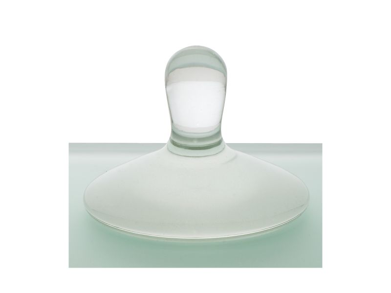 Glass pestle for grinding pigments, diameter 8 cm