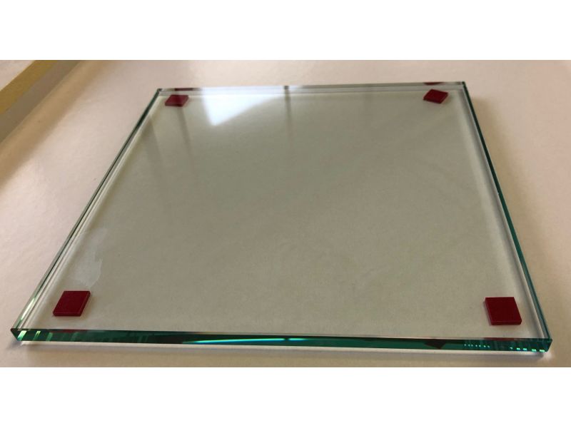 Glass plate, thick 1 cm (with non-slip feet)