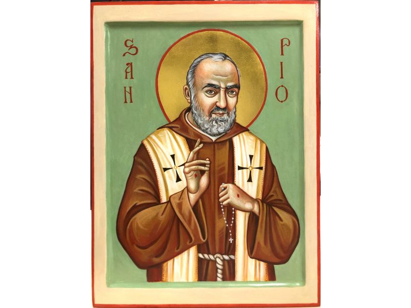 Ikone des Heiligen Pio von Pietralcina, 24x32 cm