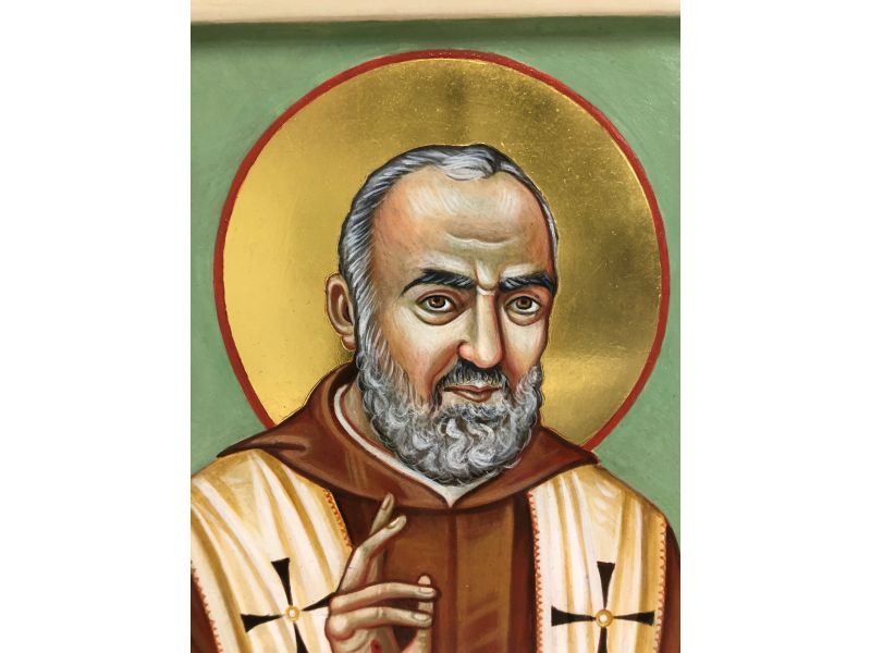 Icona di San Pio da Pietralcina, 24x32 cm