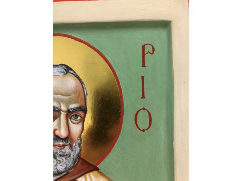 Icono de San Po de Pietralcina, 24x32 cm