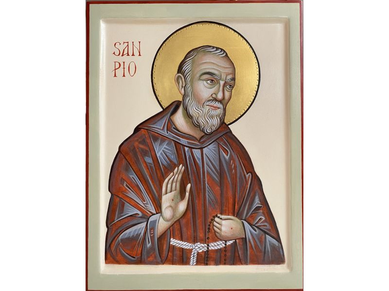 Icona di San Pio da Pietralcina, 24x32 cm