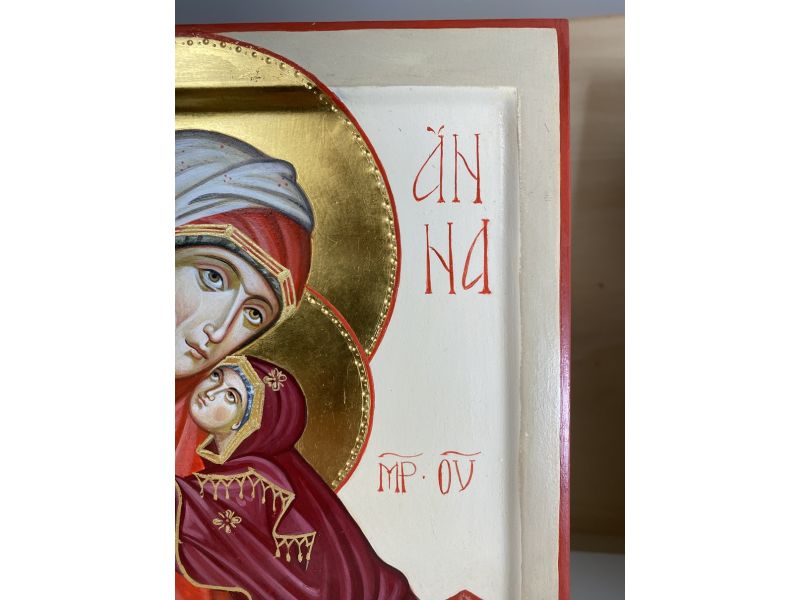 Icona dipinta, Sant'Anna con Maria 24x32 cm