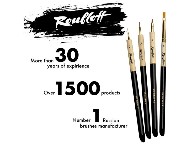 4 Miniature brushes (Roubloff) SET8