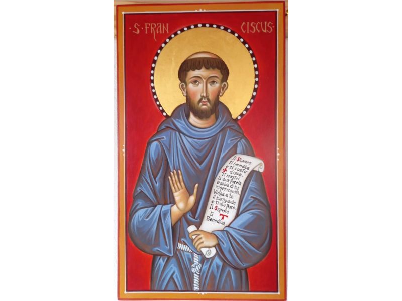 Icona di San Francesco 18x32 cm