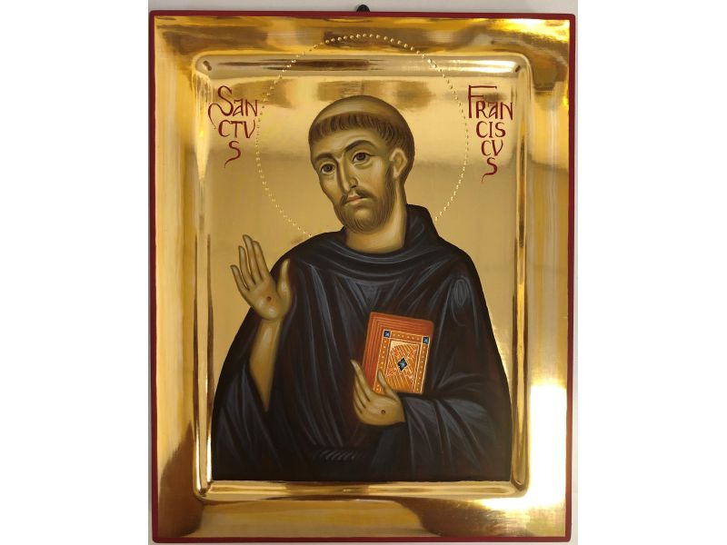 Icona di San Francesco 20x25 cm