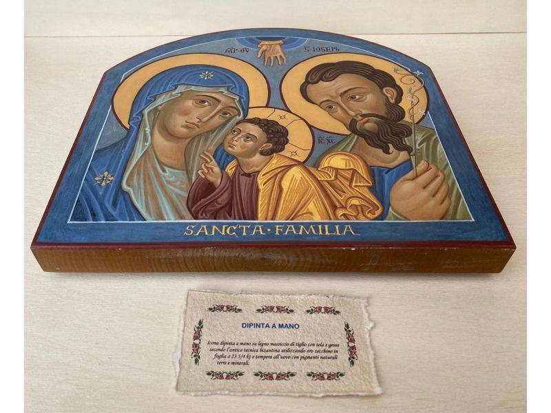 Ikone Heilige Familie 30x28 cm mit Bogen