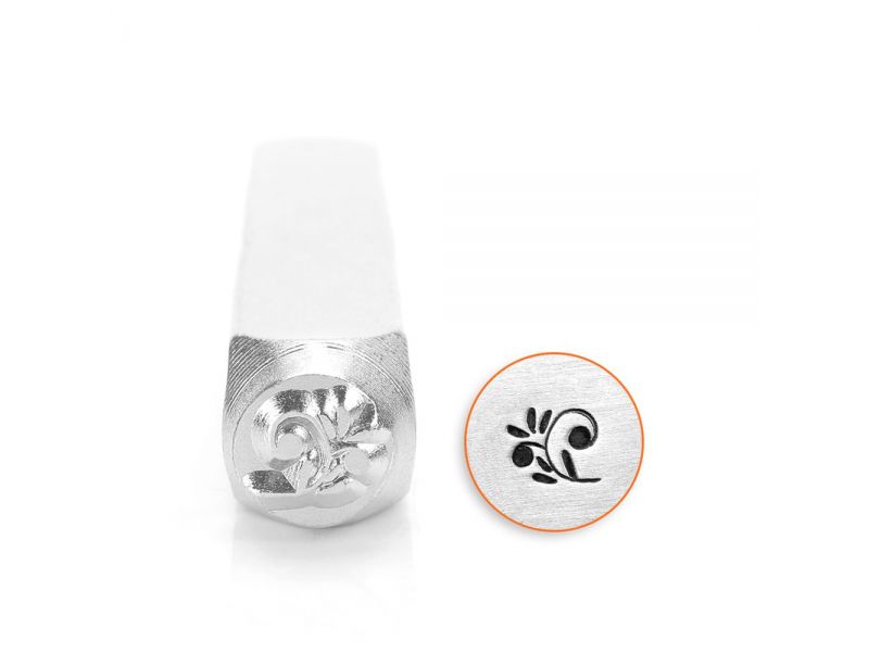 Poinon en acier au carbone, qualit professionnelle, FLORAL SWIRL mm 6