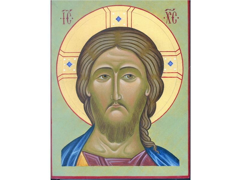 Visage du Christ 13x17 cm, unique