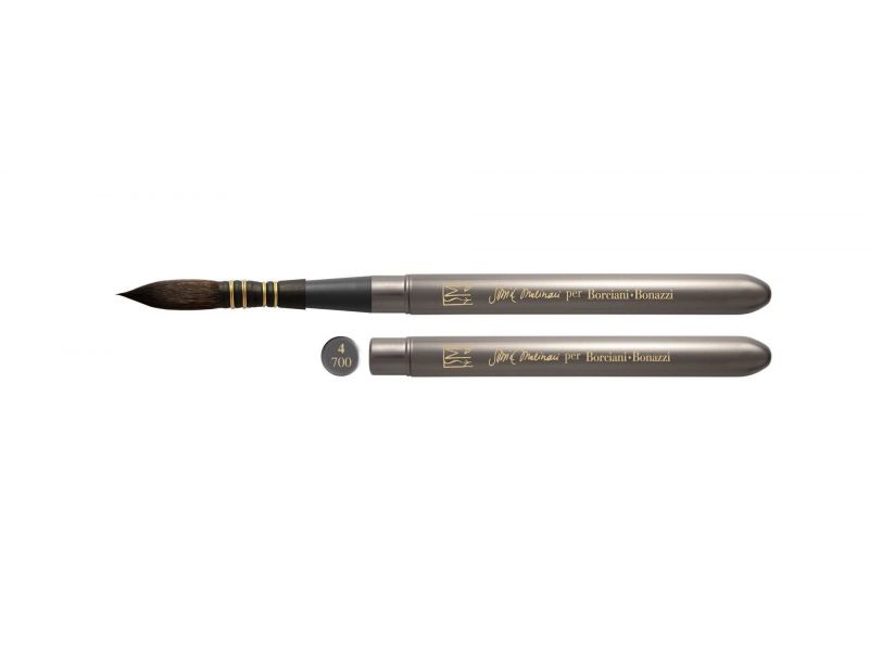 Borciani Bonazzi - 700 series, MOLINARI, Round synthetic imitation vaio brush, resin handle