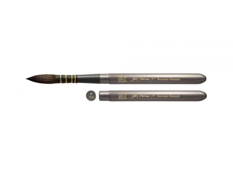 Borciani Bonazzi - 700 series, MOLINARI, Round synthetic imitation vaio brush, resin handle