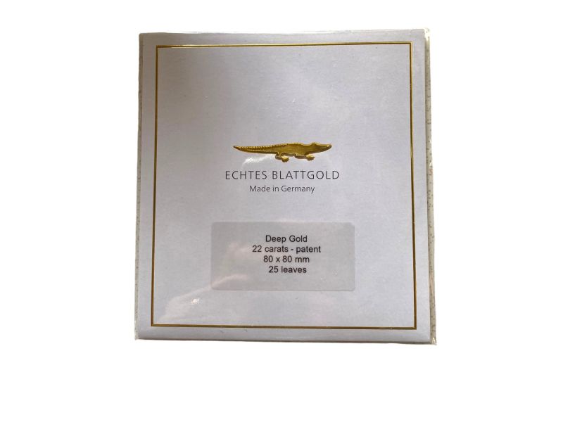 Eytzinger libretto foglia d'oro 25 fogli  22 Kt 8x8 cm SP. 15 gr. decalco