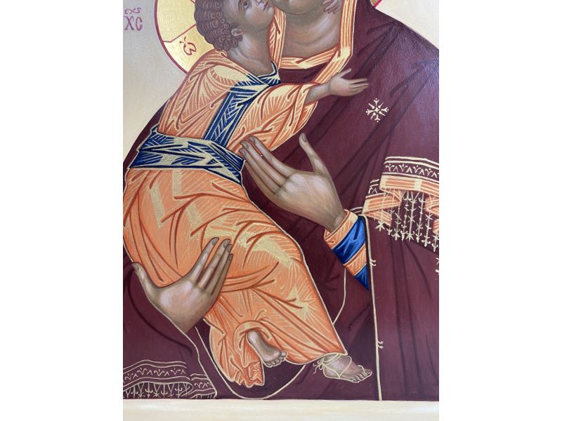 Icono, Madre de Dios de la Ternura Vladimir 25x35 cm