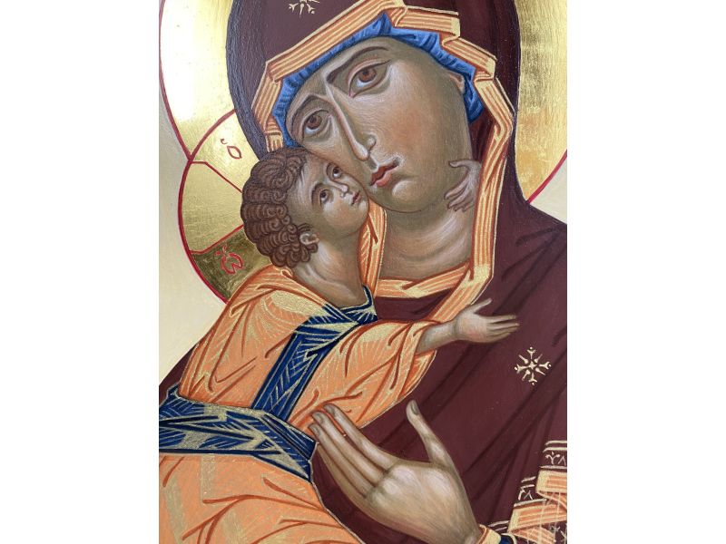 Icono, Madre de Dios de la Ternura Vladimir 25x35 cm