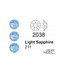Swarovski strass, base flat light sapphire (containings 20 pz.)