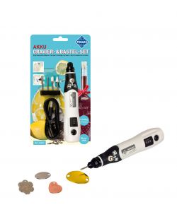 Electric decorative engraving tool with 4 interchangeable tips