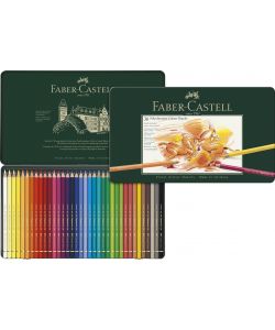 Faber Castell, Estuche de metal con 36 lápices de color Polychromos