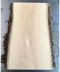 Pieza �nica en madera maciza de olivo con chaflanes y corteza 13x24 cm