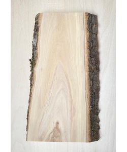 Unique piece in solid olive wood with chamfers and bark 14x30 cm
