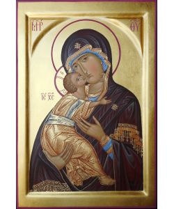 Icône, Mère de Dieu de la Tendresse Vladimir 20x30 cm