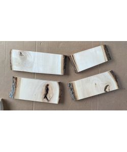 Pieza nica en madera maciza de tilo, con corteza, para pirograbado, 19-28 x h. 9-11 cm