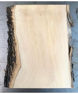 Pieza �nica en madera maciza de olivo con chaflanes y corteza 19x30 cm