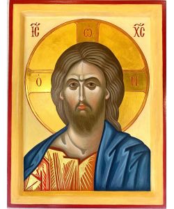 Visage du Christ de Vatopedi, 20x26 cm, berceau