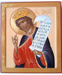 King David icon, 31x46 cm, with cradle