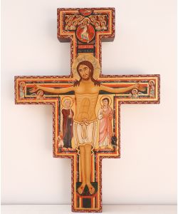 Crocifisso di San Damiano h. 38 cm  con piedistallo