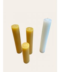 Altar candle diameter 8 in beeswax or white wax