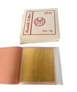 Libretto Foglia d'oro 25 fogli giallo 22,75 AD kt  Brambilla (Italia)