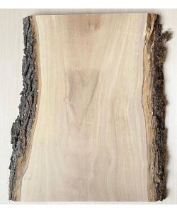 Pezzo unico in legno massiccio di ulivo con smussi e corteccia 24x34 cm