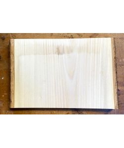 Pezzo unico in leassiccio di Tiglio, con corteccia, per pirografia, 25x17 cm