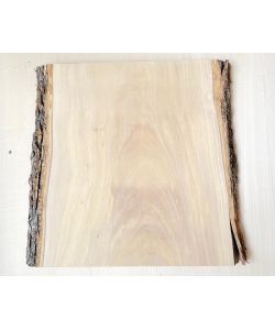 Unique piece in solid olive wood with chamfers and bark 28x30 cm