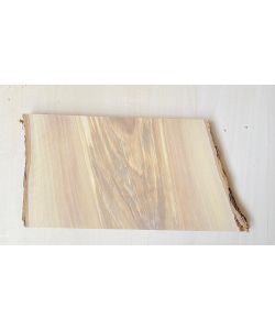 Unique piece in solid olive wood with chamfers and bark 30x16 cm