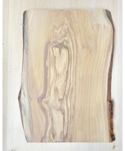 Unique piece in solid olive wood with chamfers and bark  32x48 cm