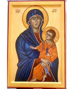 Icona, Salus Populi Romani 30x45 cm con culla