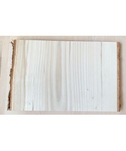 Pezzo unico in legno massiccio di Tiglio, con corteccia, per pirografia, 37x25 cm