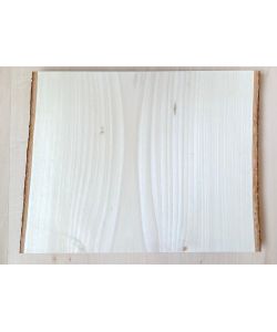 Pezzo unico in legno massiccio di Tiglio, con corteccia, per pirografia, 38x30 cm
