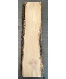 Pieza �nica en madera maciza de olivo con chaflanes y corteza 8x40 cm