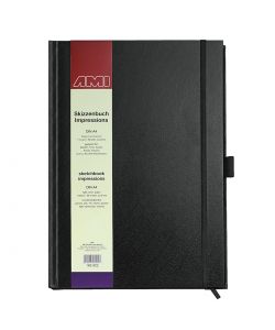 Sketch paper album, A4 110 g / m2, hardcover, elastic and bookmark
