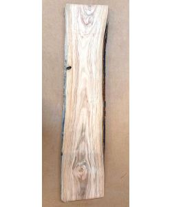 Pezzo unico in legno massiccio di ciliegio, larghezza 18 cm, altezza 90 cm, CON NODO e FORI TARLO