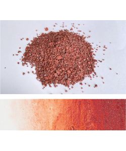 Cinnabar crystals in small pieces, mineral, Russian pigment