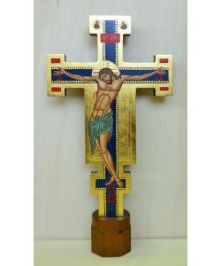 Kreuz BLU ASTILE, Höhe 45 cm , mit Sockel