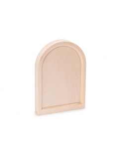 Tabla para icono de madera de tilo, mini, con arco, cavada, solo madera (en bruto)