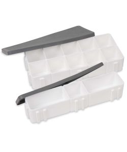 Plastic palette, with trays, color holder, with lid