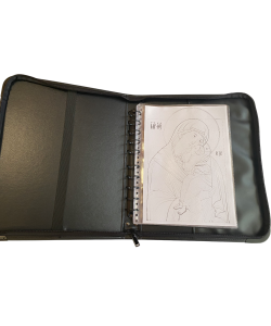 Art Portfolio Multi Ring 29.5x37x4 cm, for A4 sheets, with handle and zipper and 10 clear PVC bags