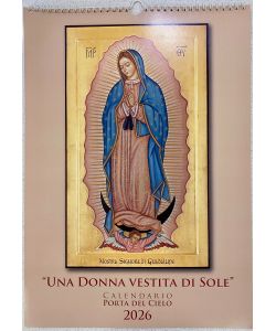 Calendario 2026 Associaz. La Porta del Cielo, con immagini di icone grandi.