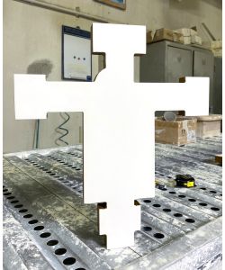 Cimabue, smooth, with gesso  h 39 cm