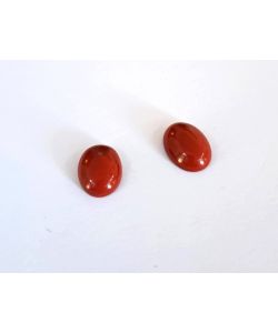 Gemma di Diaspro rosso dimensione 13x10 mm ovale